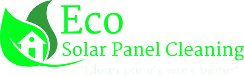 Eco Solar Panel Cleaning logo with the tagline clean panels work better